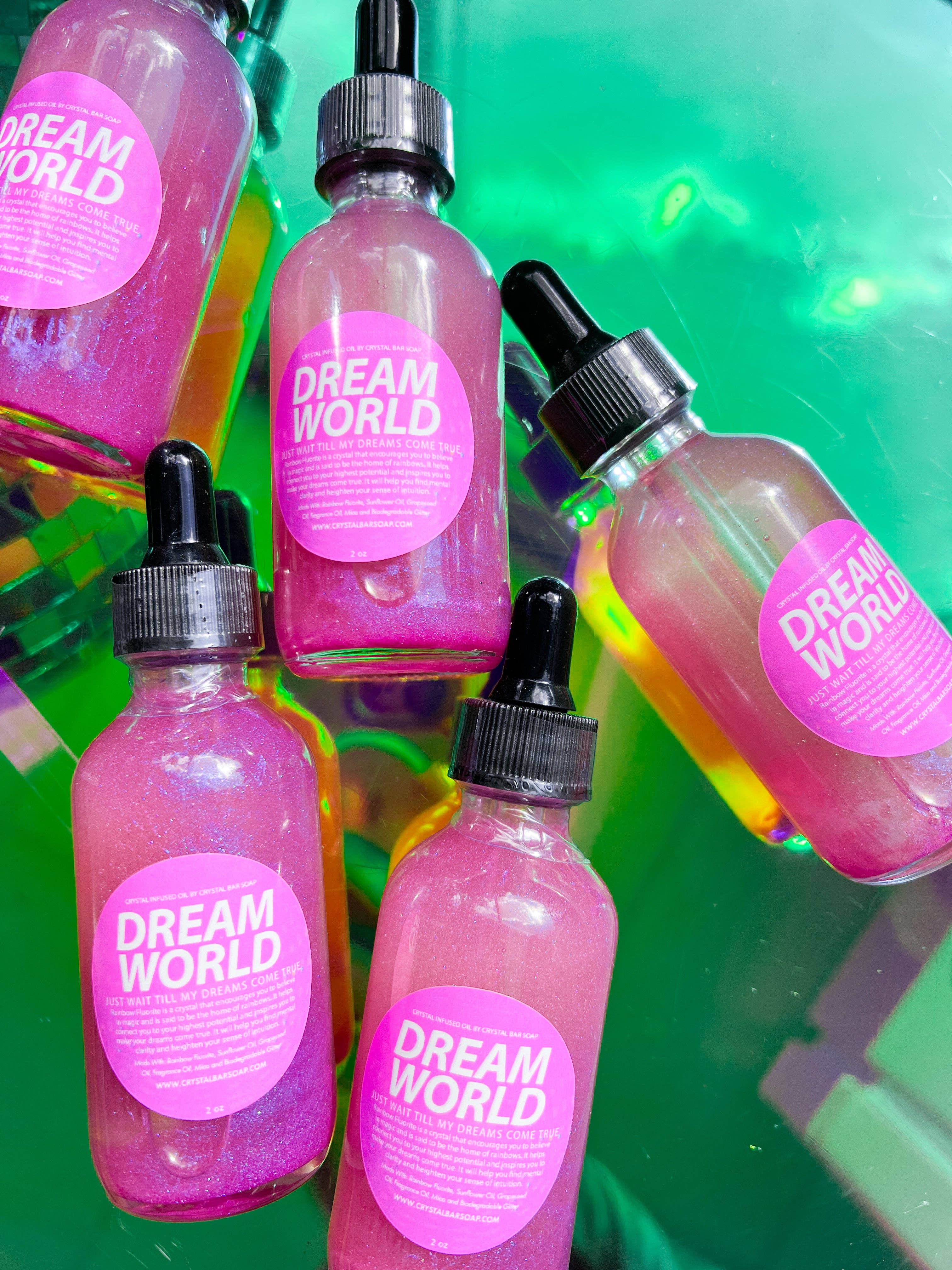 Crystal Bar Vape Liquid Dream World Crystal Infused Bath & Body Oil by  Crystal Bar Soap