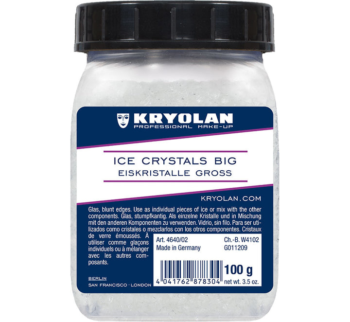 big ice crystals in a jar