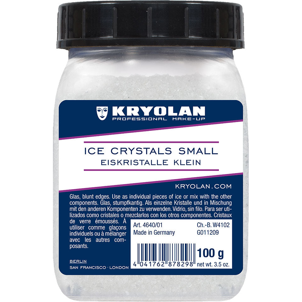 Small ice crystals in a jar