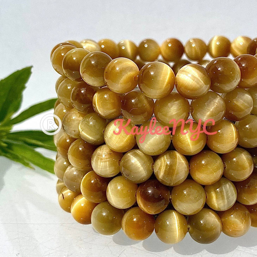 Image of KayleeNYC Natural Honey Tiger Eye 8mm 7.5” Stretch Bracelet