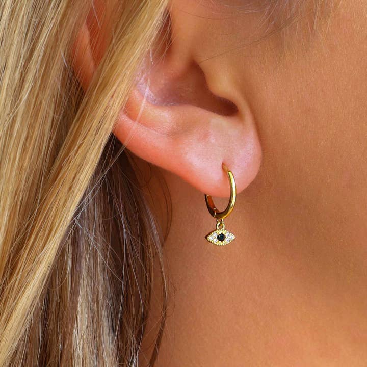 Dainty Evil Eye Earrings