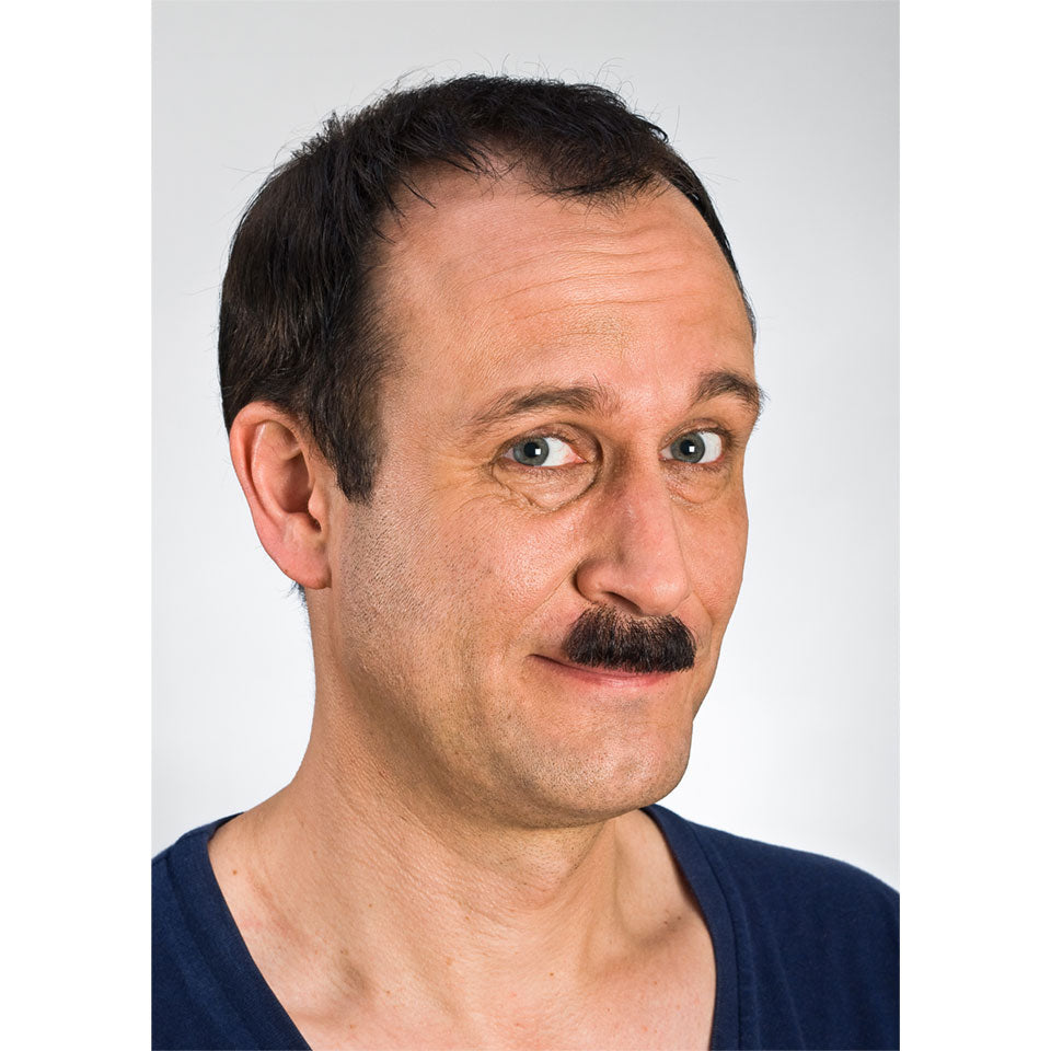 Black Mustache from the left