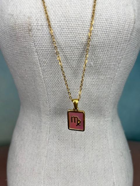 Virgo Pink Shell Necklace
