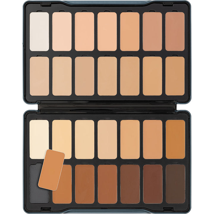 Digital Complexion Cream Foundation Palette 28 Pan- Digital #1 with the pan out to show how easy it is to depot