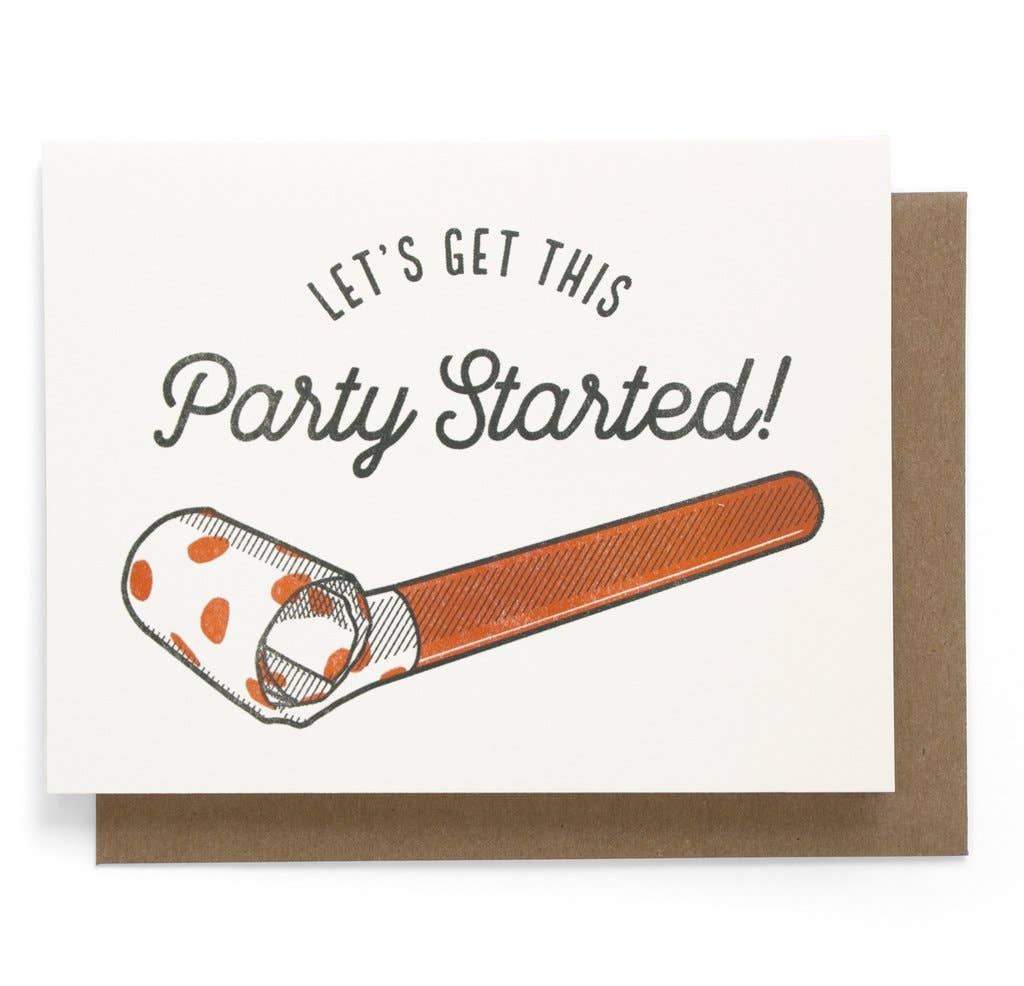 “Let’s Get This Party Started” Note Birthday Card
