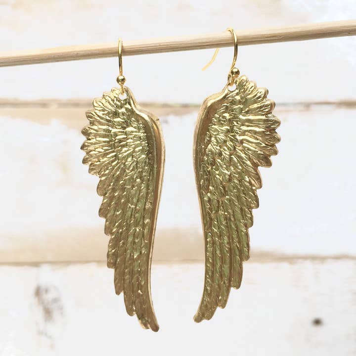 Golden Wing hanging earrings