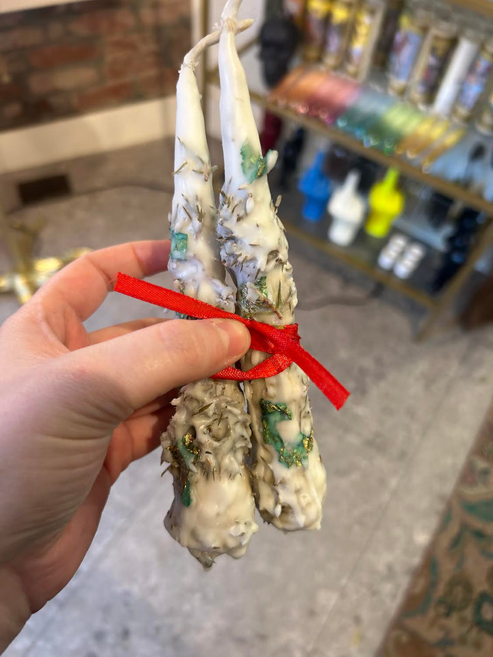 Image of Latvian Witch Juniper White Candles