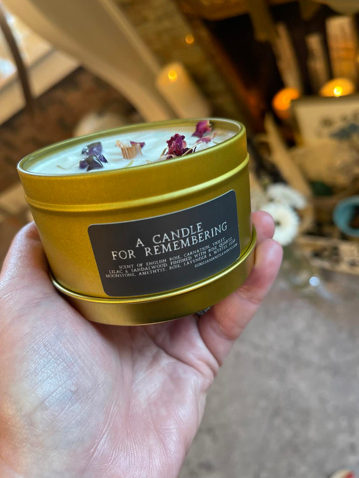 this is the back of the Memento Mori candle