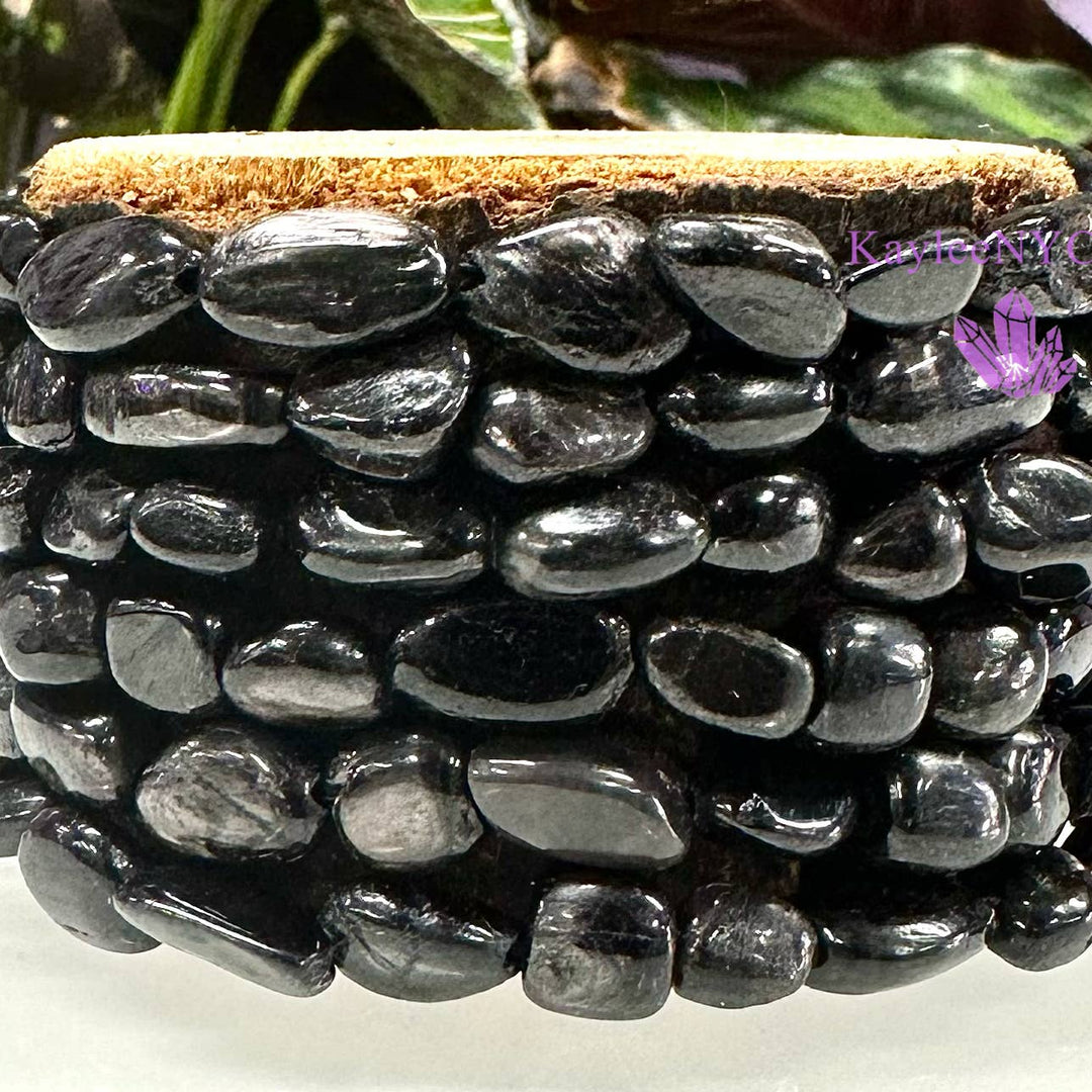 Hypersthene tumble Stretch Bracelets