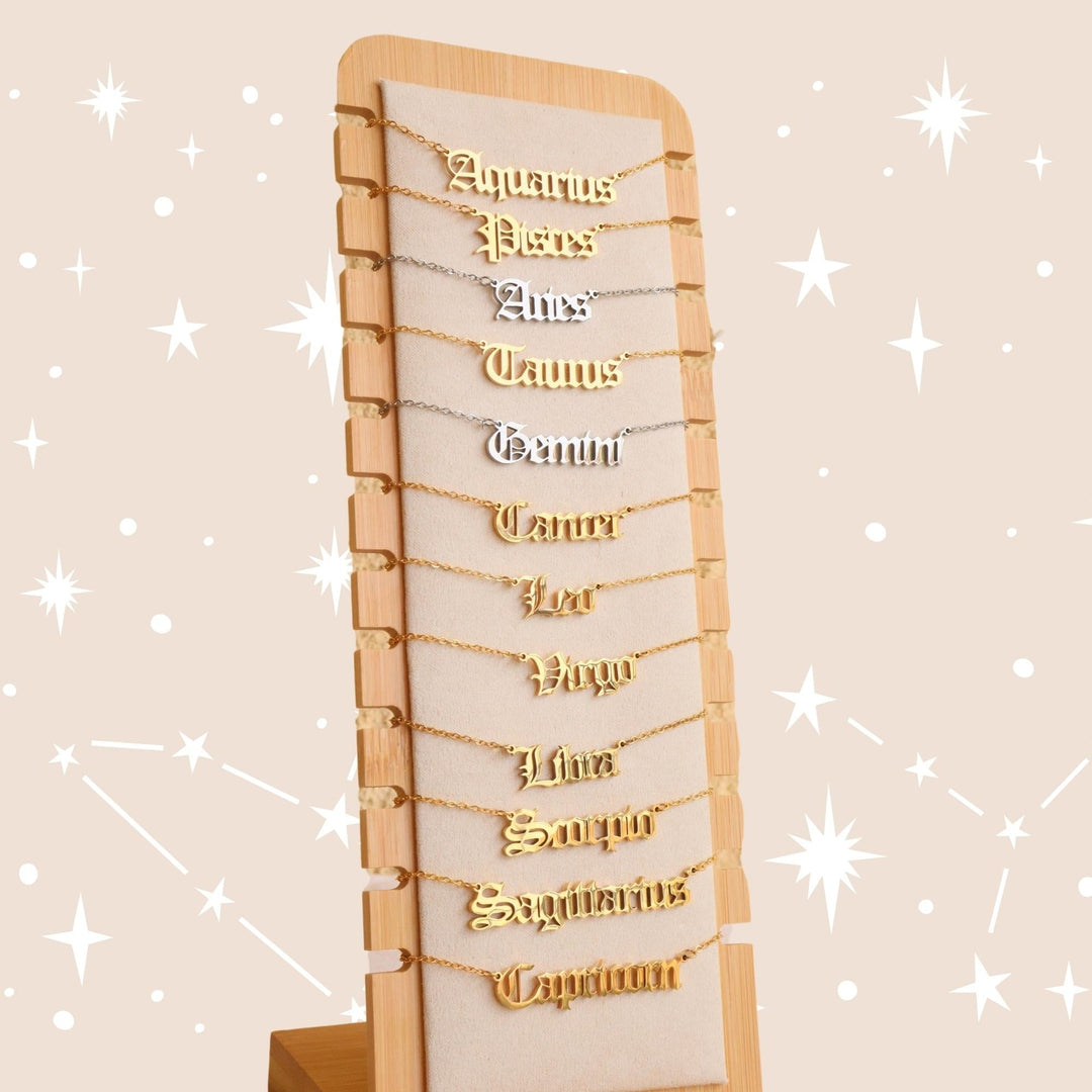 Image of Aryenne Zodiac Sign Gold Necklaces