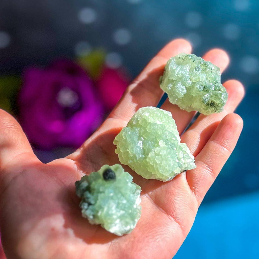 Raw Light Green Prehnite