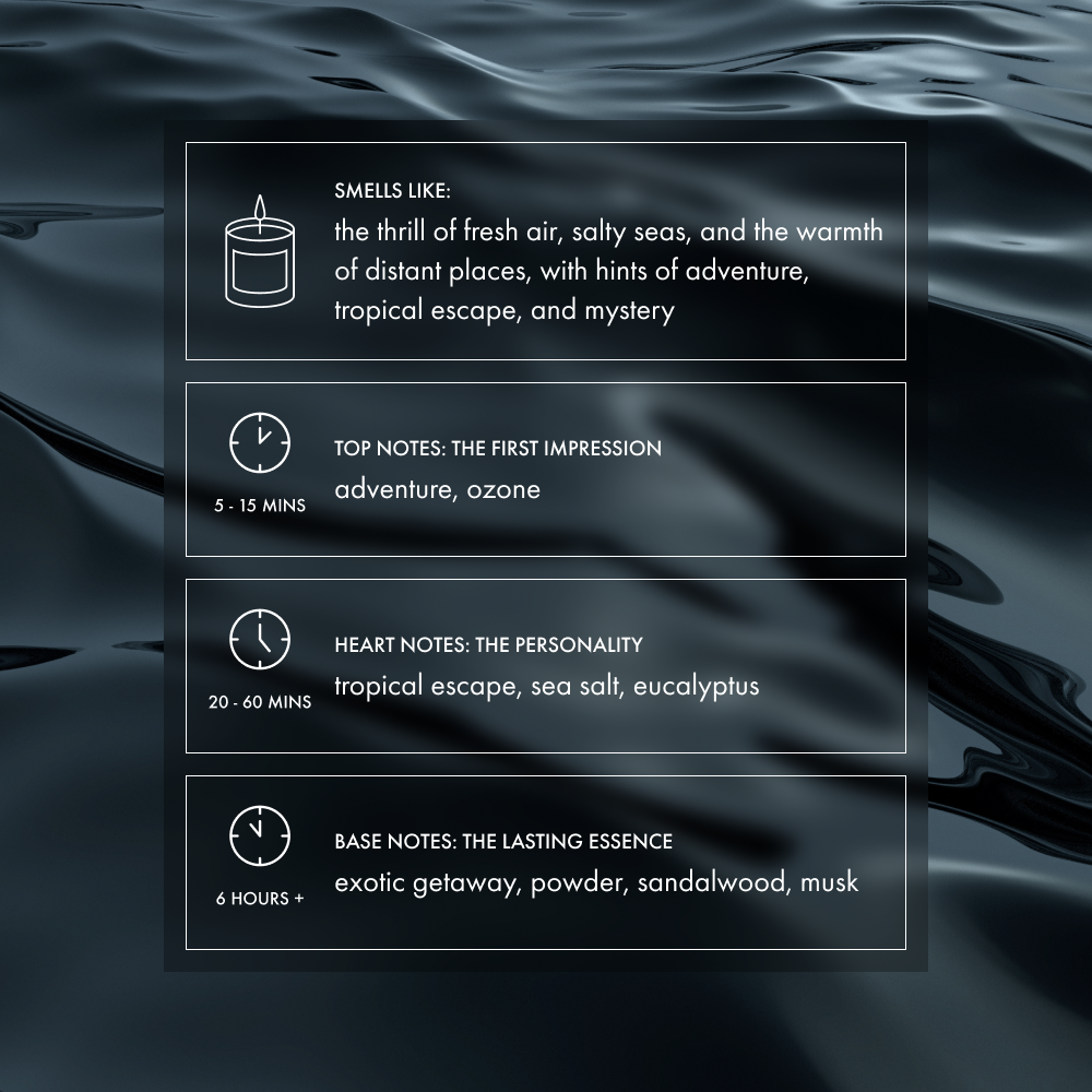 Wanderlust Soy Candle | black sea, sandalwood & sea salt