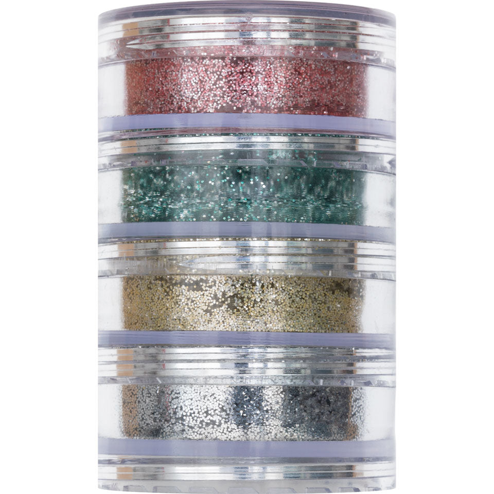 Pintura Natural Glitter Stacker 4 Colors close up