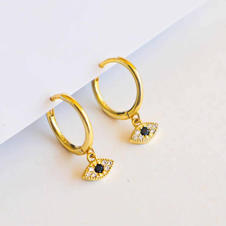 Dainty Evil Eye Earrings