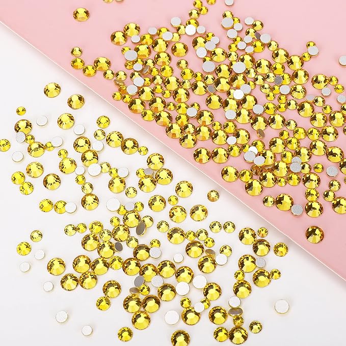 The Makeup Altar Lemon Yellow Rhinestones
