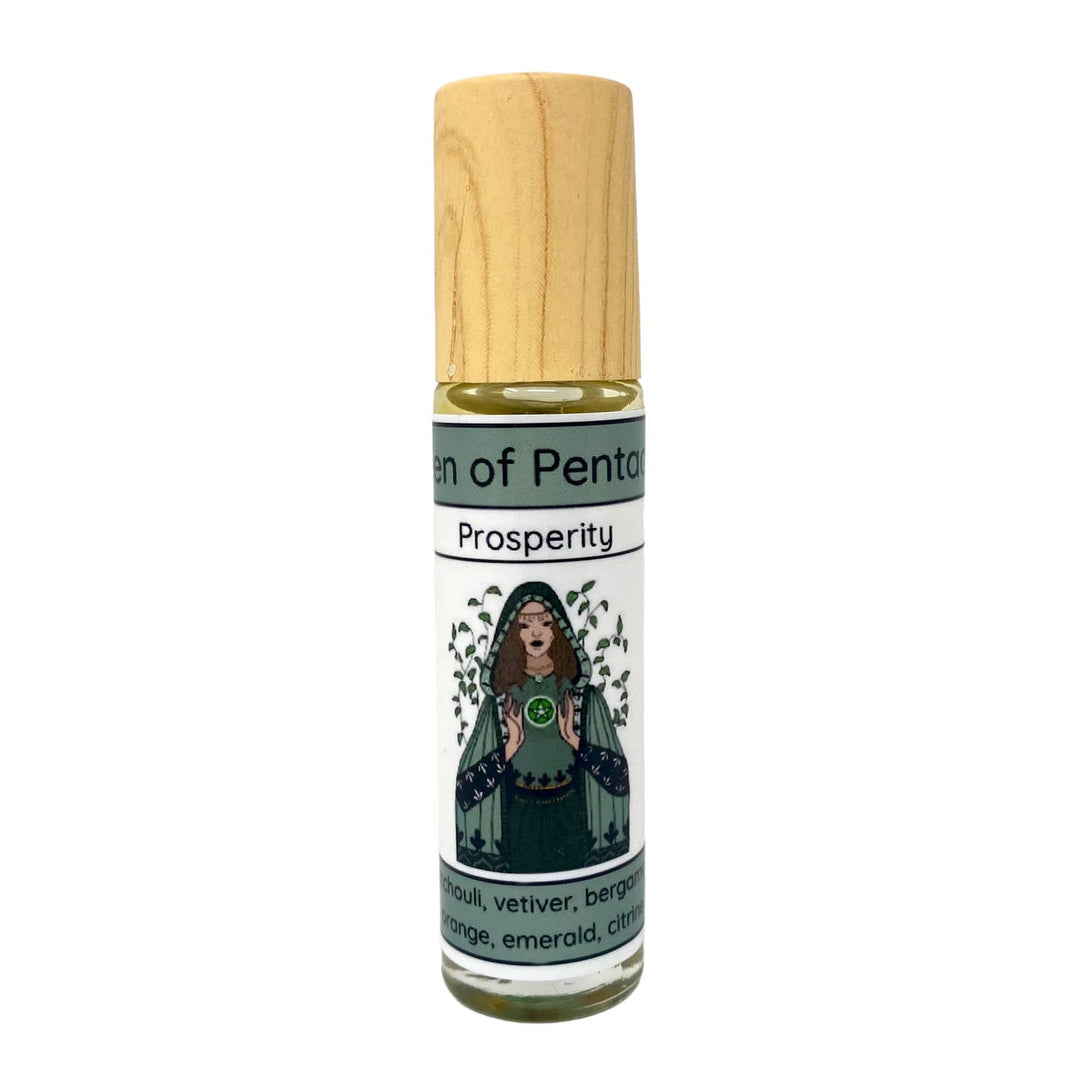Image of Freedom Rocks Queen of Pentacles Prosperity: Aromatic Essential Oil Rollers Infused with Crystals