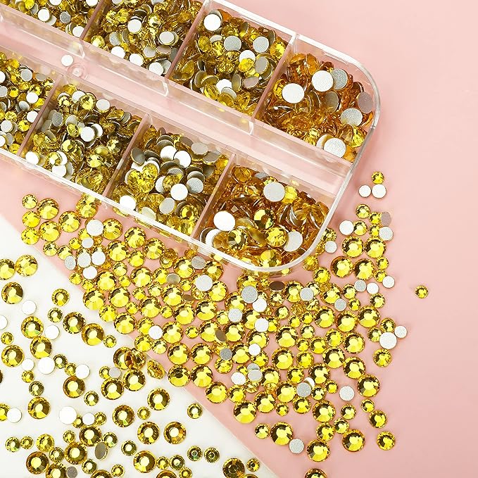 Image of The Makeup Altar Lemon Yellow Rhinestones