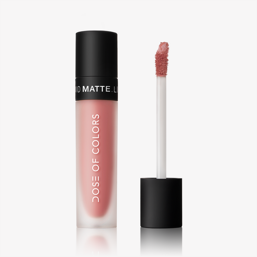 This is the Dose of Color Liquid Matte Lip, Shade: Bare With Me.