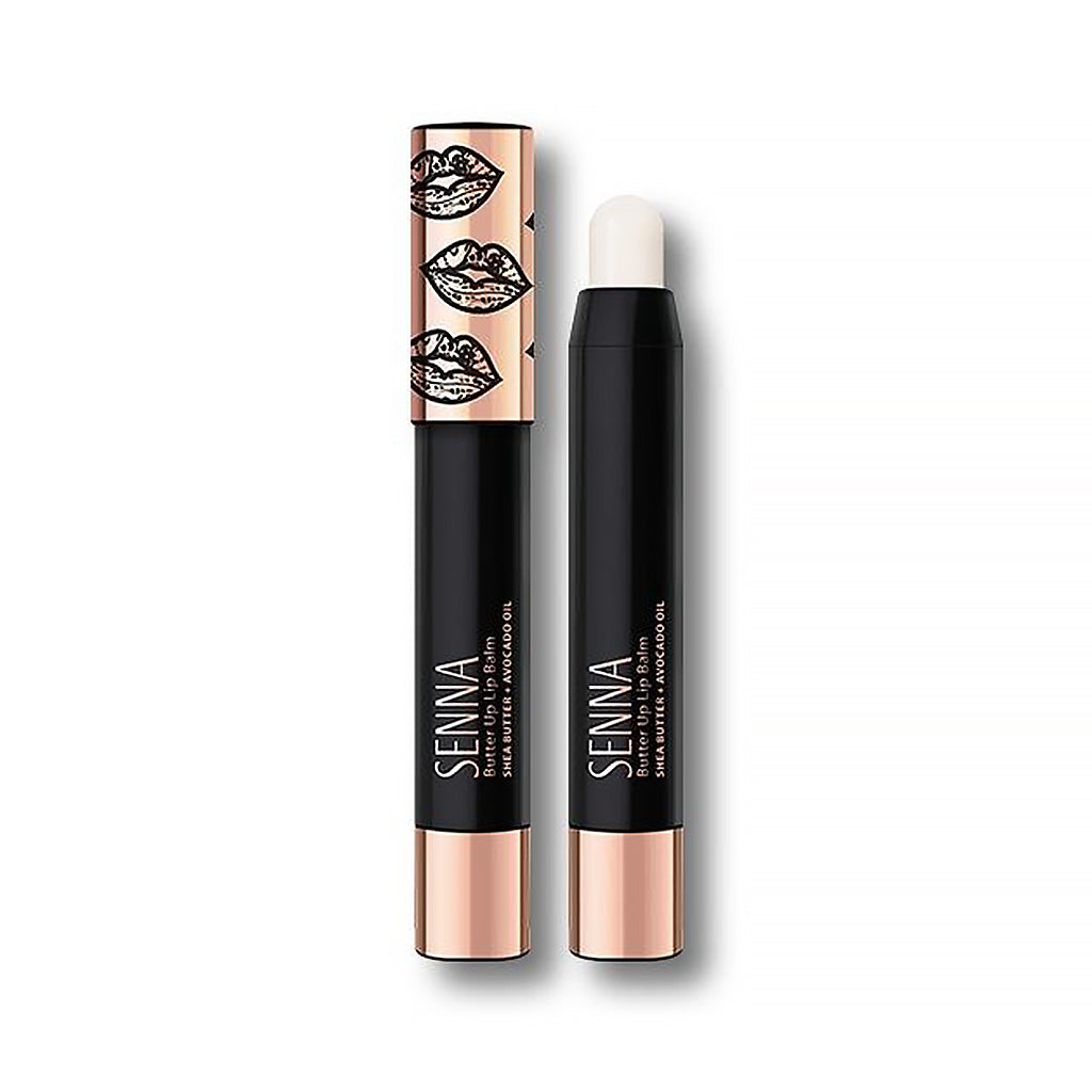 Butter up Lip balm Open and closed by Senna Cosmetics