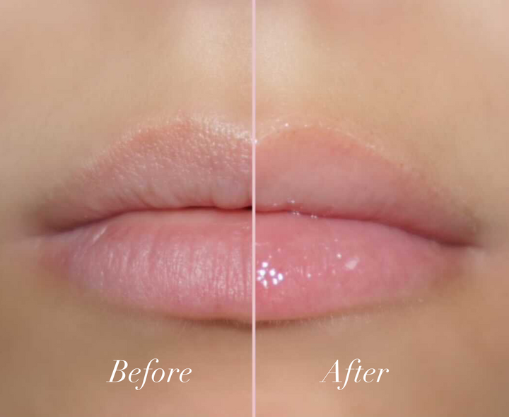 Glossiest Jello Gloss Balm before and after