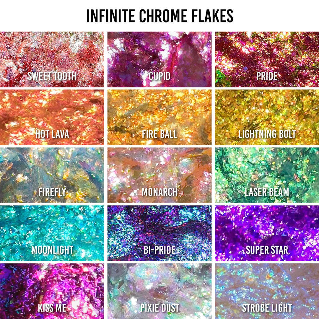 Complete collection of Danessa Myricks Infinite Chrome Flakes