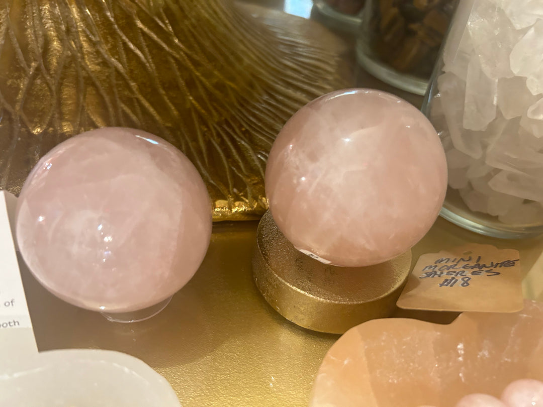 Large Rose Quartz Spheres