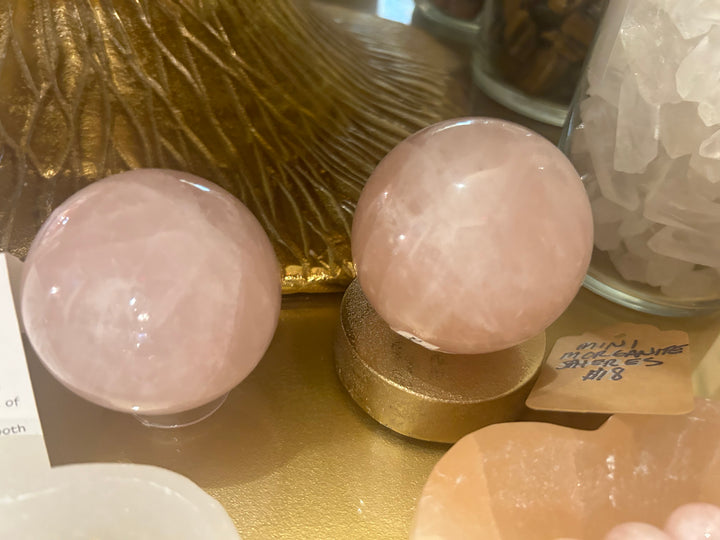 Large Rose Quartz Spheres