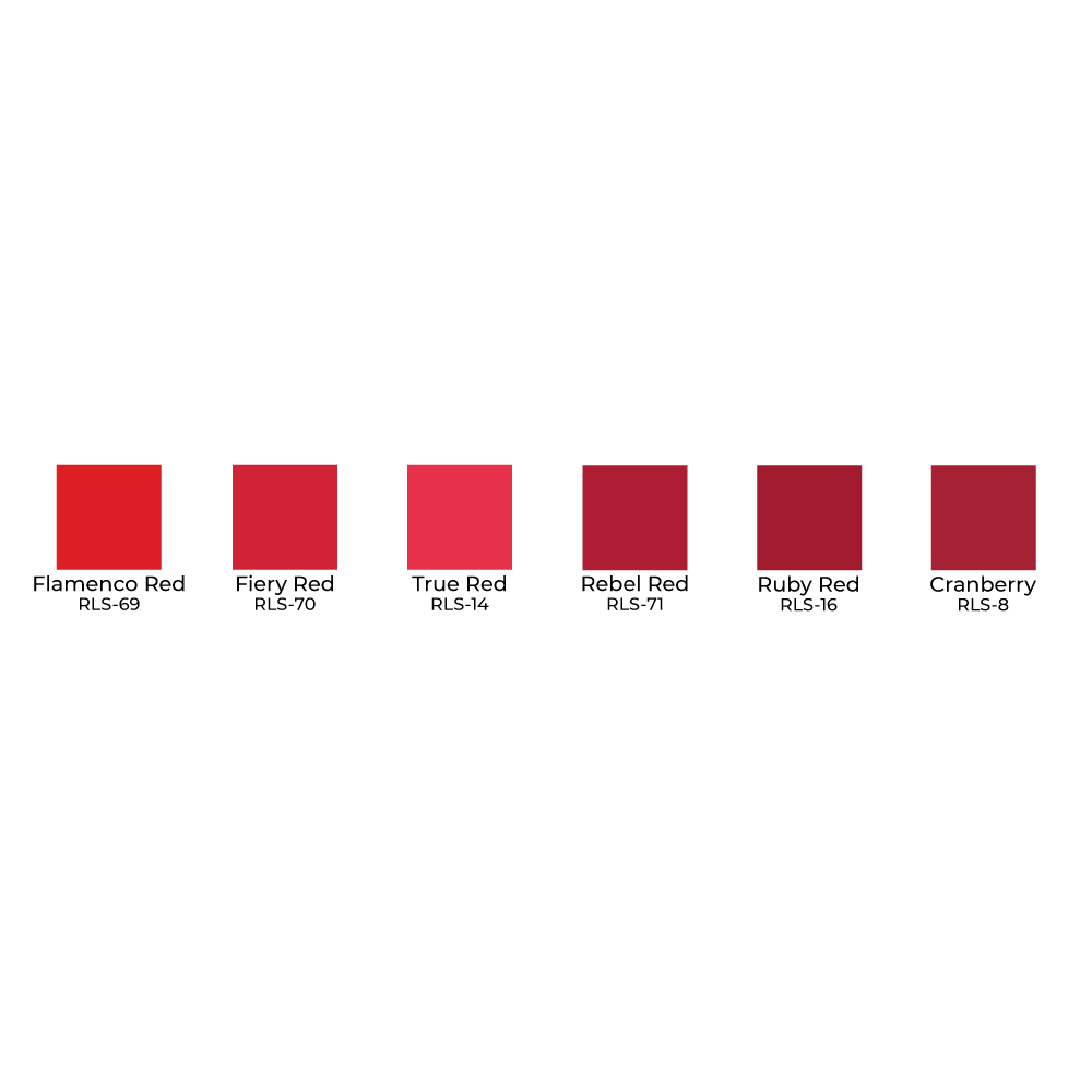 LSP6 Red Lip Palette color names