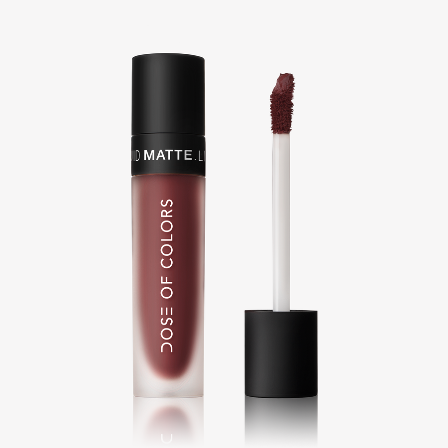 This is the Dose of Color Liquid Matte Lip, Shade: Mood.