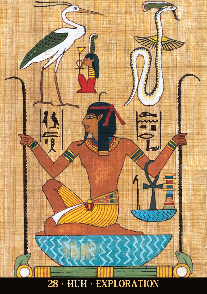 A card inside the Egyptian Gods Oracle Deck