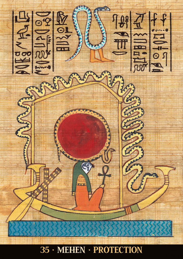 A card inside the Egyptian Gods Oracle Deck