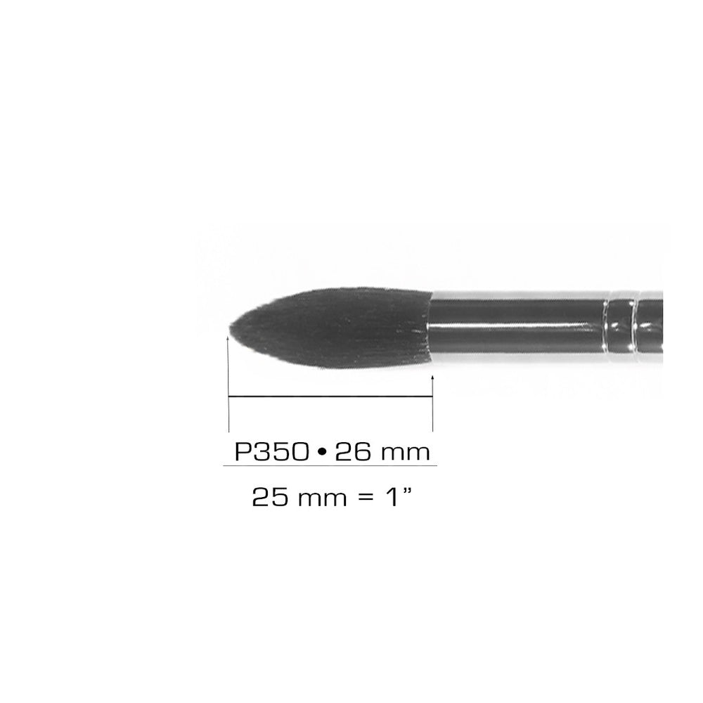 P350 Cylinder Concealer Brush close up on the bristles 