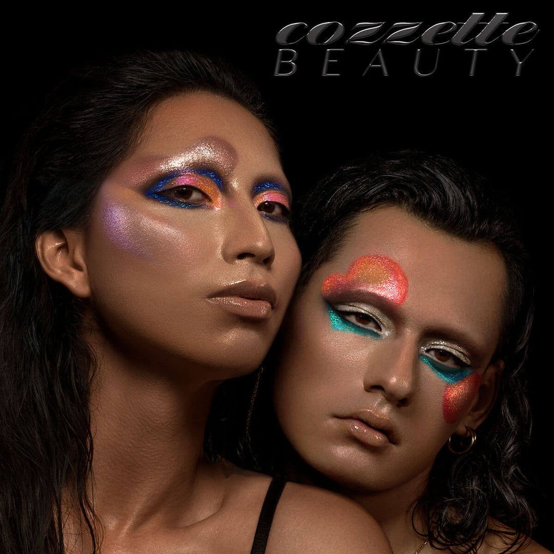 the glitters on the face