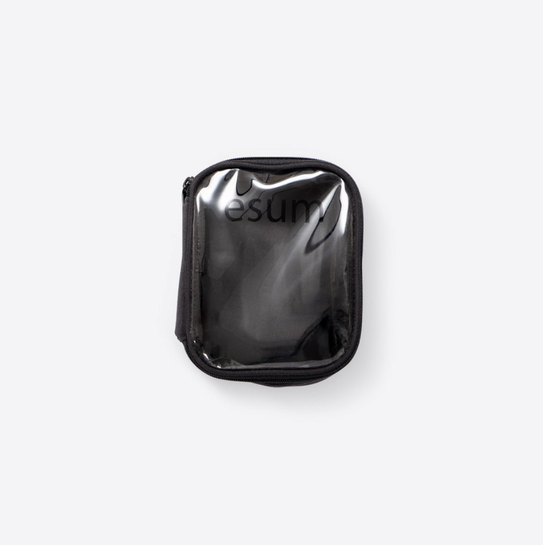 This is the Esum Makeup Organizer Size Medium that shows the black case with clear front