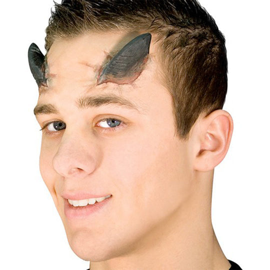 Woochie Black Demon Horns Latex Prosthetic