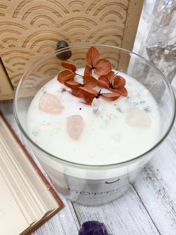 Goddess Crystal Candle