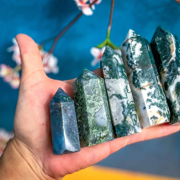 large MOSS AGATE Tower