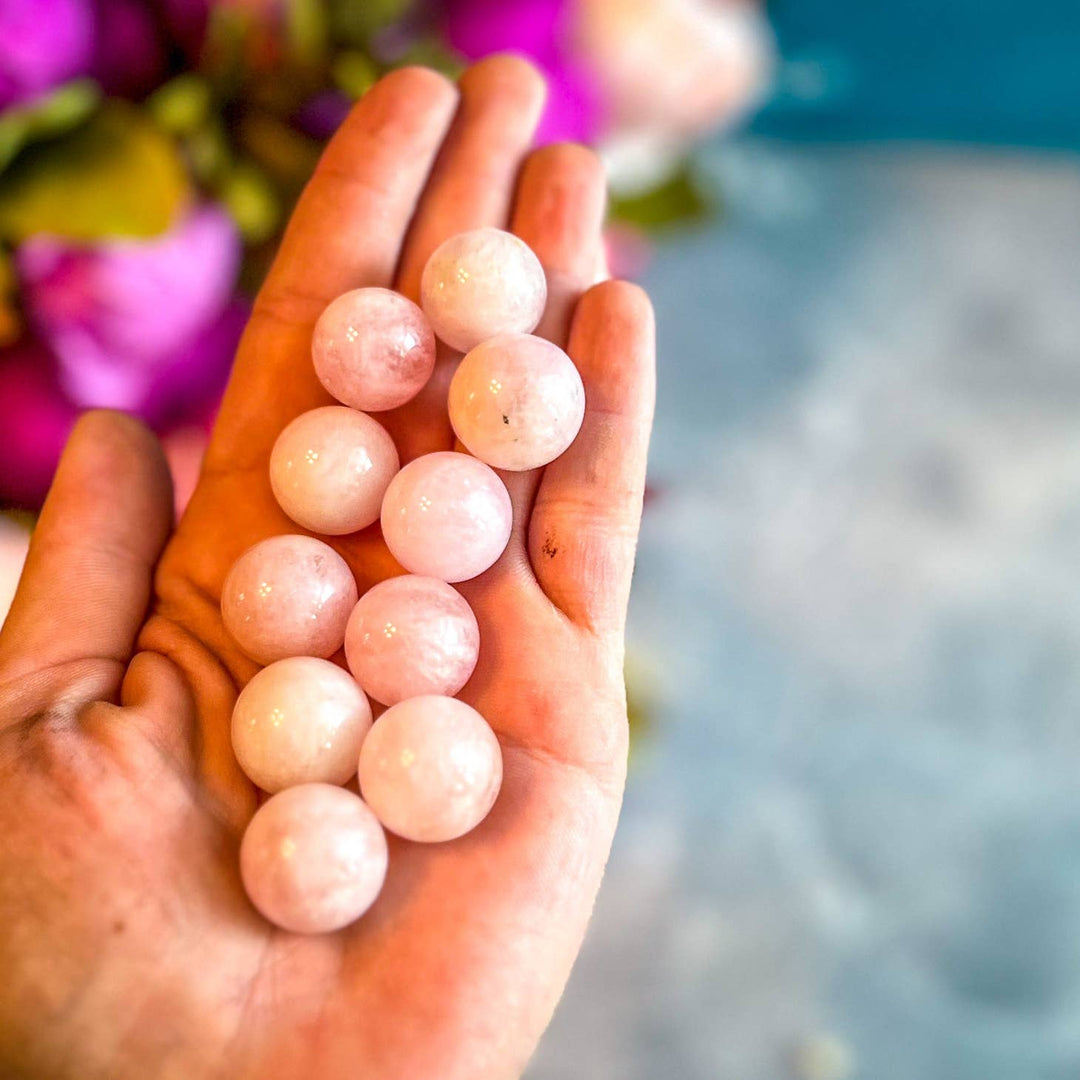 Mini Morganite Spheres