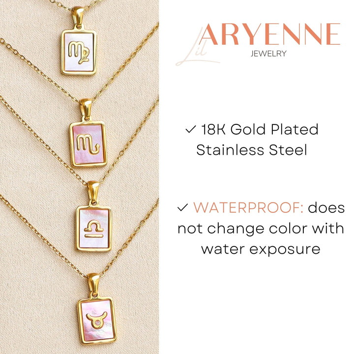 Zodiac Pink Shell Necklace Collection