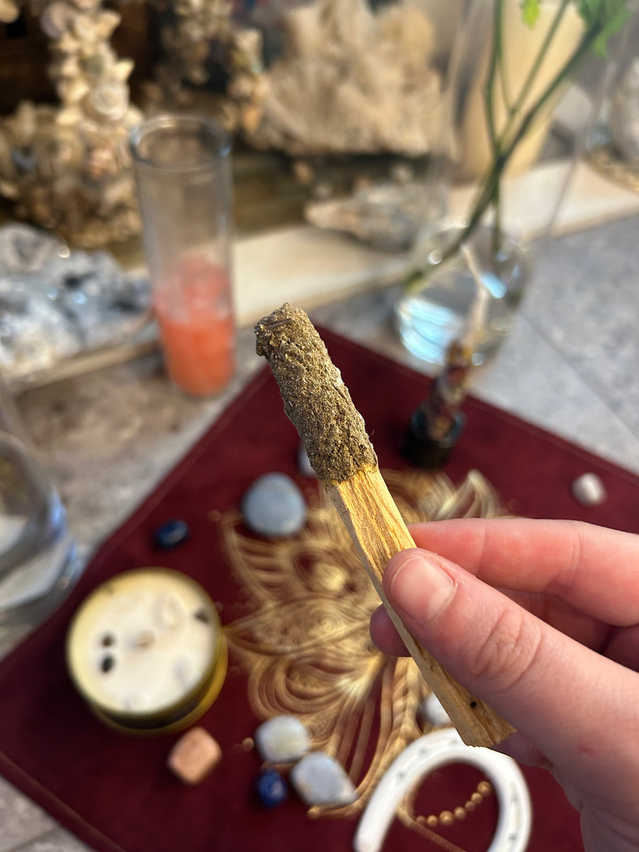 Copal Dipped Palo Santo Sticks Rolled in rosemary