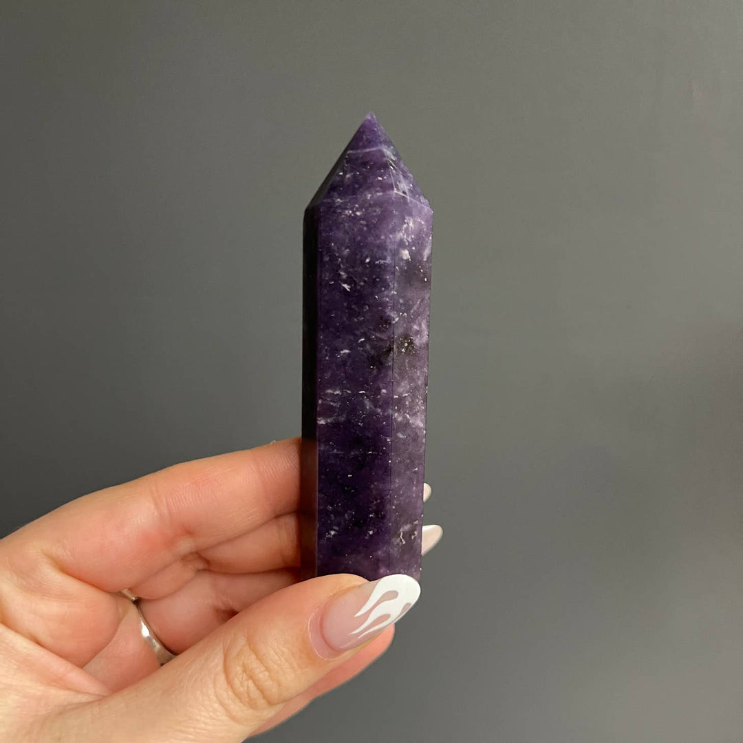 Image of Sapphire & Sage Lepidolite Crystal Tower