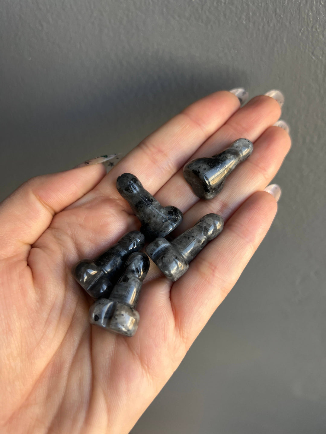 Larvikite Crystal Phallus Carving