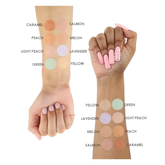 Perfect Canvas Airbrush Color Correctors Starter Set swatched