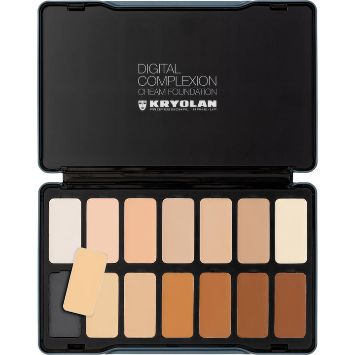Kryolan Digital Complexion Cream Foundation Palette 14 Pan Digital 2