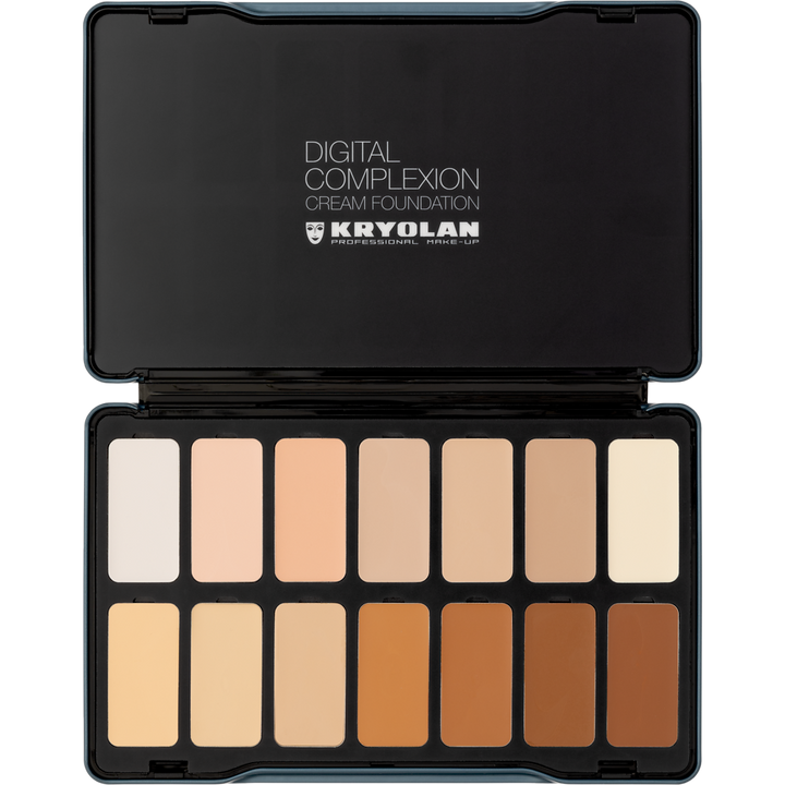 Kryolan Digital Complexion Cream Foundation Palette 14 Pan Digital 2
