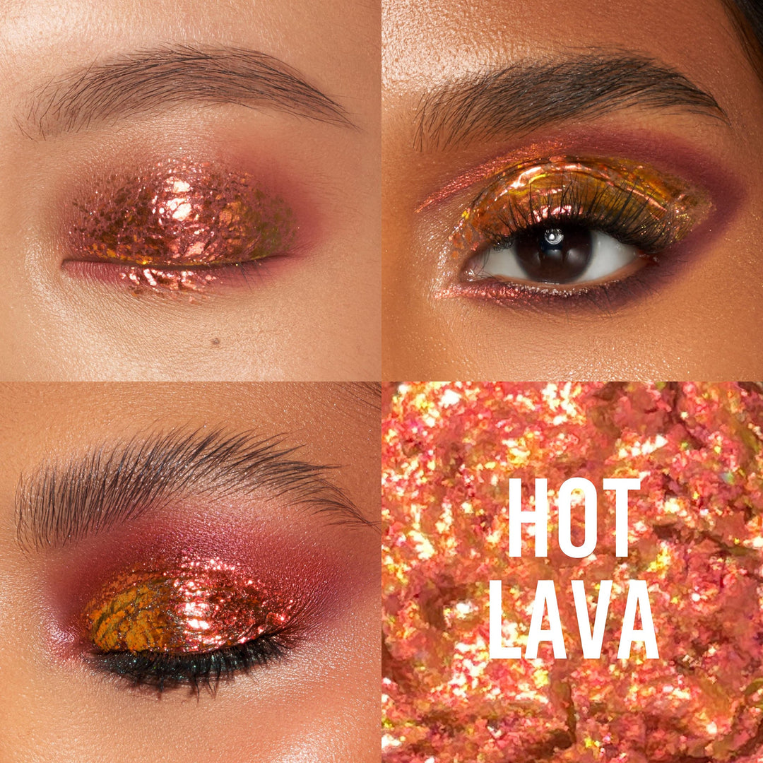 Danessa Myricks Infinite Chrome Flakes - Hot Lava Eyeshadow application