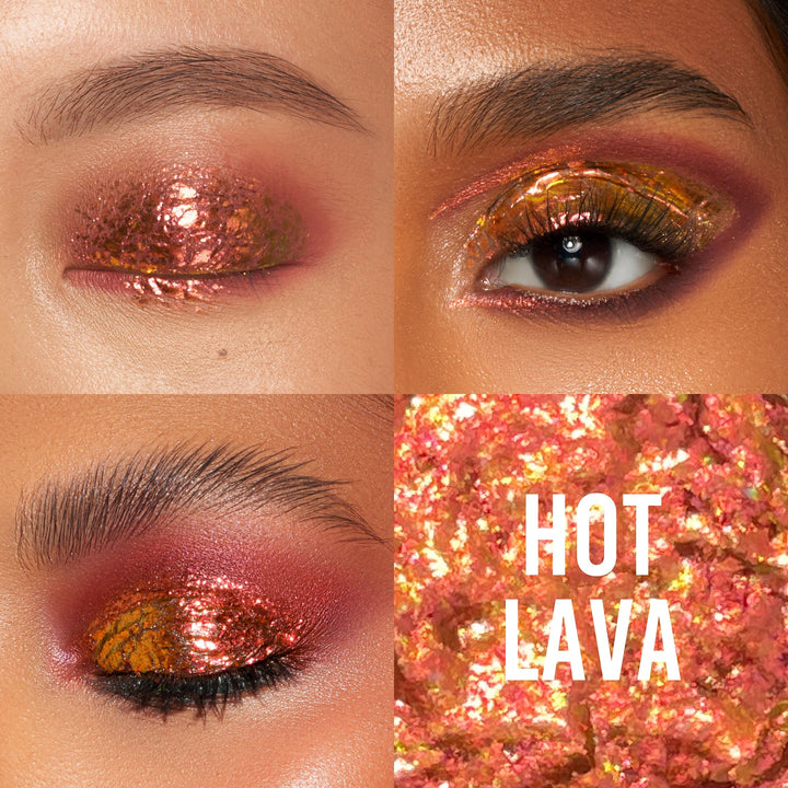 Danessa Myricks Infinite Chrome Flakes - Hot Lava Eyeshadow application