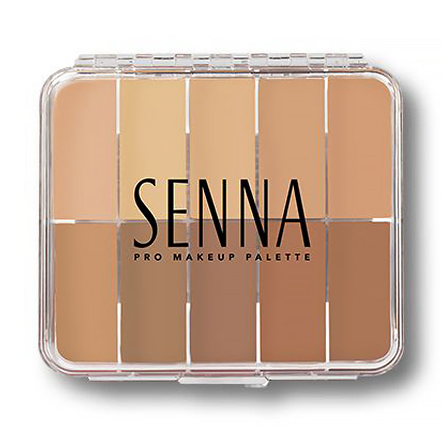 slipcover cream to powder foundation palette small foundation light medium Senna Cosmetics by Senna Cosmetics