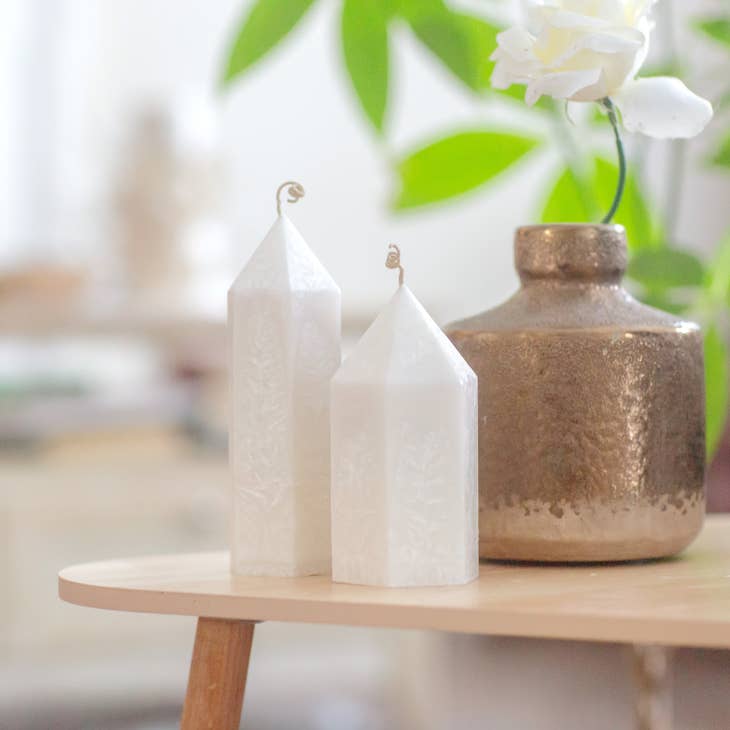 Quartz Crystal Tower Scented Pillar Candle