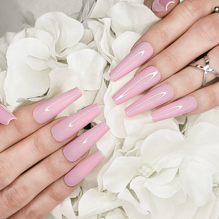 Image of Hypnaughty Blush XL Coffin Press-On Nails